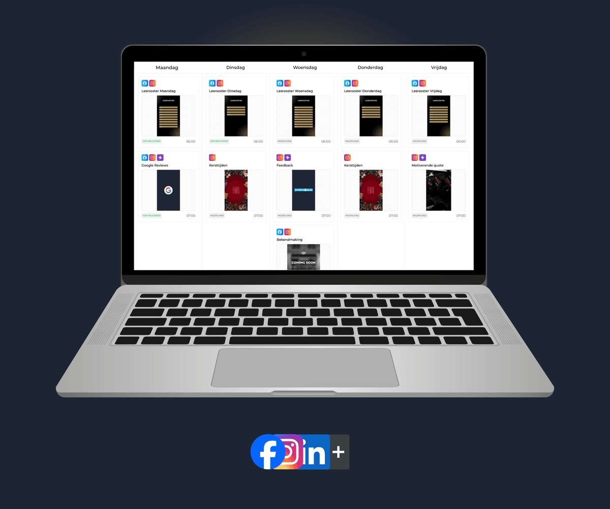Content kalender voorbeeld